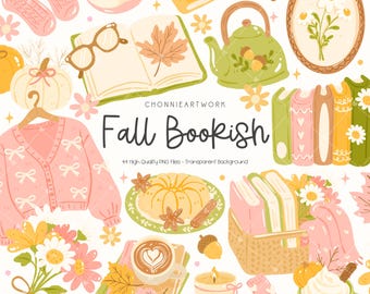 Clipart livres livresques automne, Coquette Fall Vibes Png, cadeau livresques automne, livres livresques automne, Clipart automne girly, automne Girly Png, Coquette automne Svg