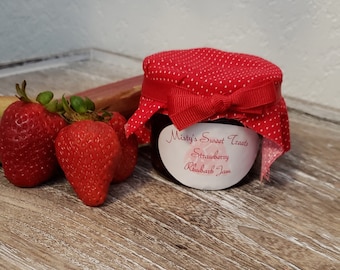 Strawberry Rhubarb jam 4oz jar