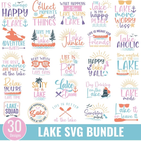 Lake Svg Bundle, Vacation svg, Funny quotes svg, Lake house svg, Camping Svg, Fishing Svg, Lake life Svg quotes, Family svg,Summer Lake Svg