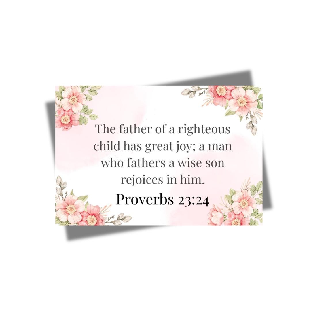 Father's Day Bible Verses Card, Printable Father's Day Scripture Cards ...