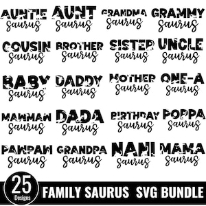 Familie Saurus bundel Svg, Mama Saurus Svg, dinosaurus Svg, familie Saurus Svg, dinosaurus familie Svg, bijpassende familie Svg, Daddy Saurus