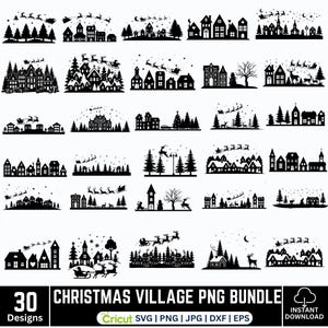 Julby SVG-paket, Vinterhuspaket, Julhus Svg, Julgranssvg, Julsvg, Julstadssvg