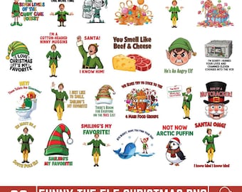 Funny Christmas Elf PNG Bundle, Buddy Elf Christmas Quote Png Download, Elf Movie Quotes Png, Holiday Quotes, Xmas Movie 2025