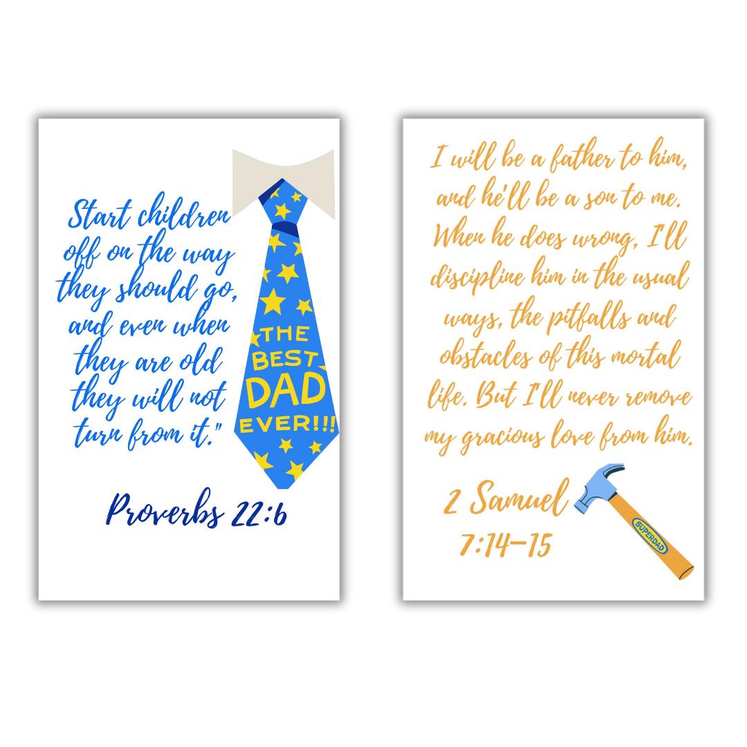 Father's Day Bible Verse Clip Art Bundle,scripture Cards,christian ...