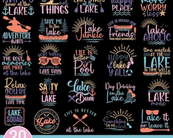Lake Svg Bundle ,Lake life Svg quotes, Family svg, Camping Svg, Vacation svg, Funny quotes svg, Summer Lake Svg, Lake House Svg, Fishing Svg
