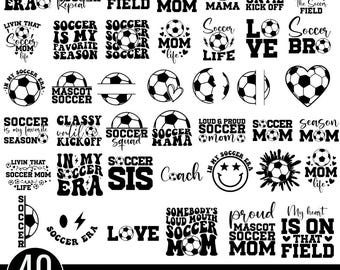 Soccer Svg Bundle, Soccer Mom Life Svg,Soccer Ball Monogram Svg, Soccer Team Svg, Soccer Designs, Soccer Ball Svg, Sports Svg