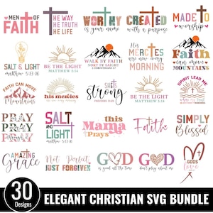Boho Elegant Christian Svg Bundle, Scripture svg, Sleeve Shirt Design Svg, God  Svg, Psalm Svg, Bible Verse svg, Scripture svg