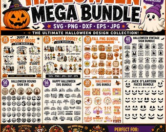 Halloween Mega SVG PNG Bundle,Spooky Vibes Png, Retro Fall Clipart, Spooky Halloween Designs, Sublimation, Welcome Svg,Halloween round sign