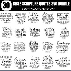 Lot de svg citations bibliques, Écriture sainte, Svg foi, béni Svg, verset de la Bible Svg, Svg religieux, svg chrétien