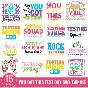 Sie haben dieses Test Day SVG-Bundle, Test Tag SVG, Test Tag Png, Test Tag Lehrer, Test Tag Lehrer, Testing Zitat, Test Tag Png