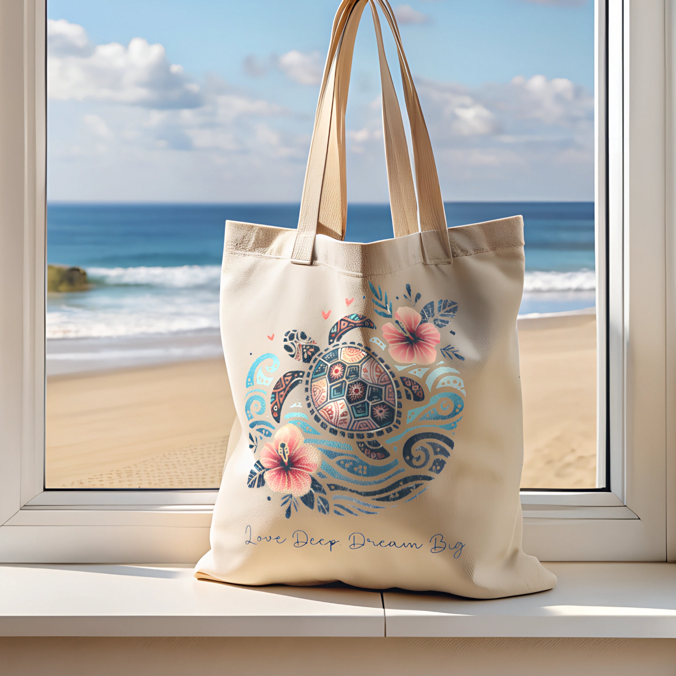 Deep Sea Sardine Beaded Coastal Book Tote