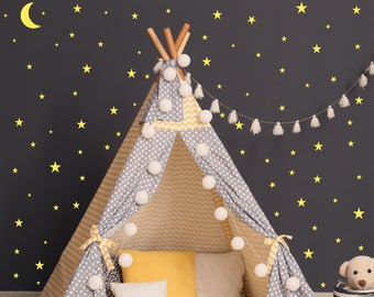 The Moon & Stars Wall Stickers