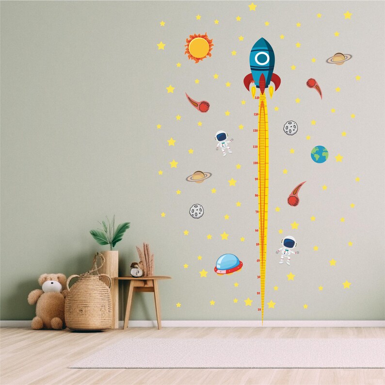 Growth Chart, Removable and Repositionable, Toddler Ruler, Height Chart