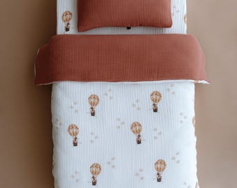 Custom Hot Air Balloon Muslin Bedding Set