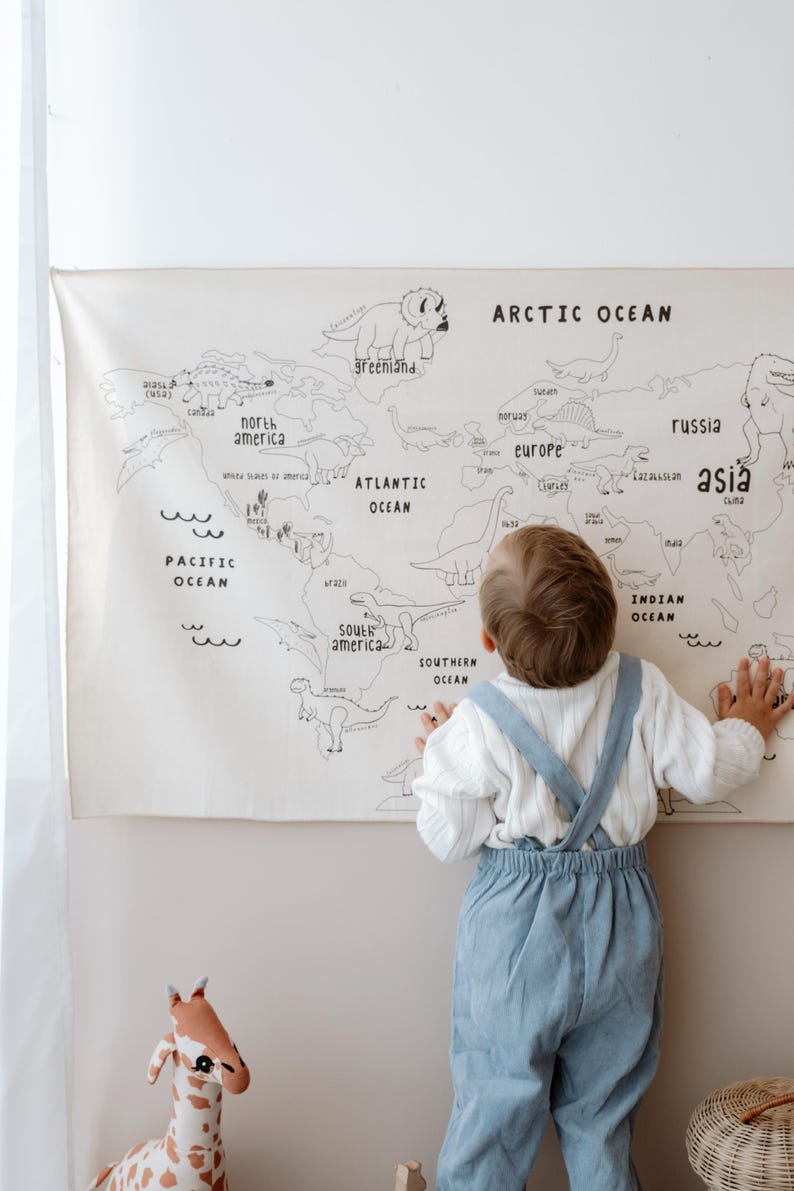 dinosaur-world-map-tapestry-montessori-kids-room-decor-organic-cotton