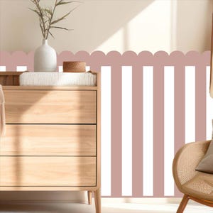 Soft Scallop Wall Border Decal: Gender Neutral Nursery Decor