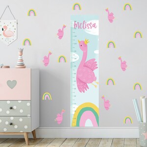 フラミンゴ ベビー、ベビールーム、赤ちゃんの 1 年目のマイルストーン トラッカー、保育園アート