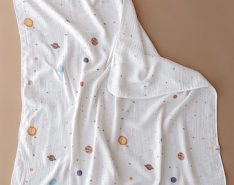 Space Double-Sided Muslin Baby Blanket