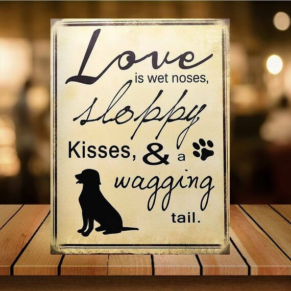 Funny Pet Dog Wall Sign Sloppy Retro Vintage Man Cave Home Bar Etsy UK