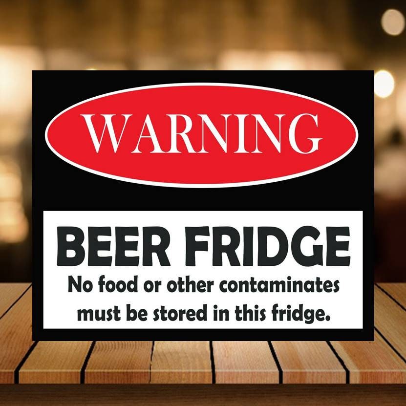 Warning Funny Beer Fridge Wall Sign. Retro Vintage Man Cave Etsy UK