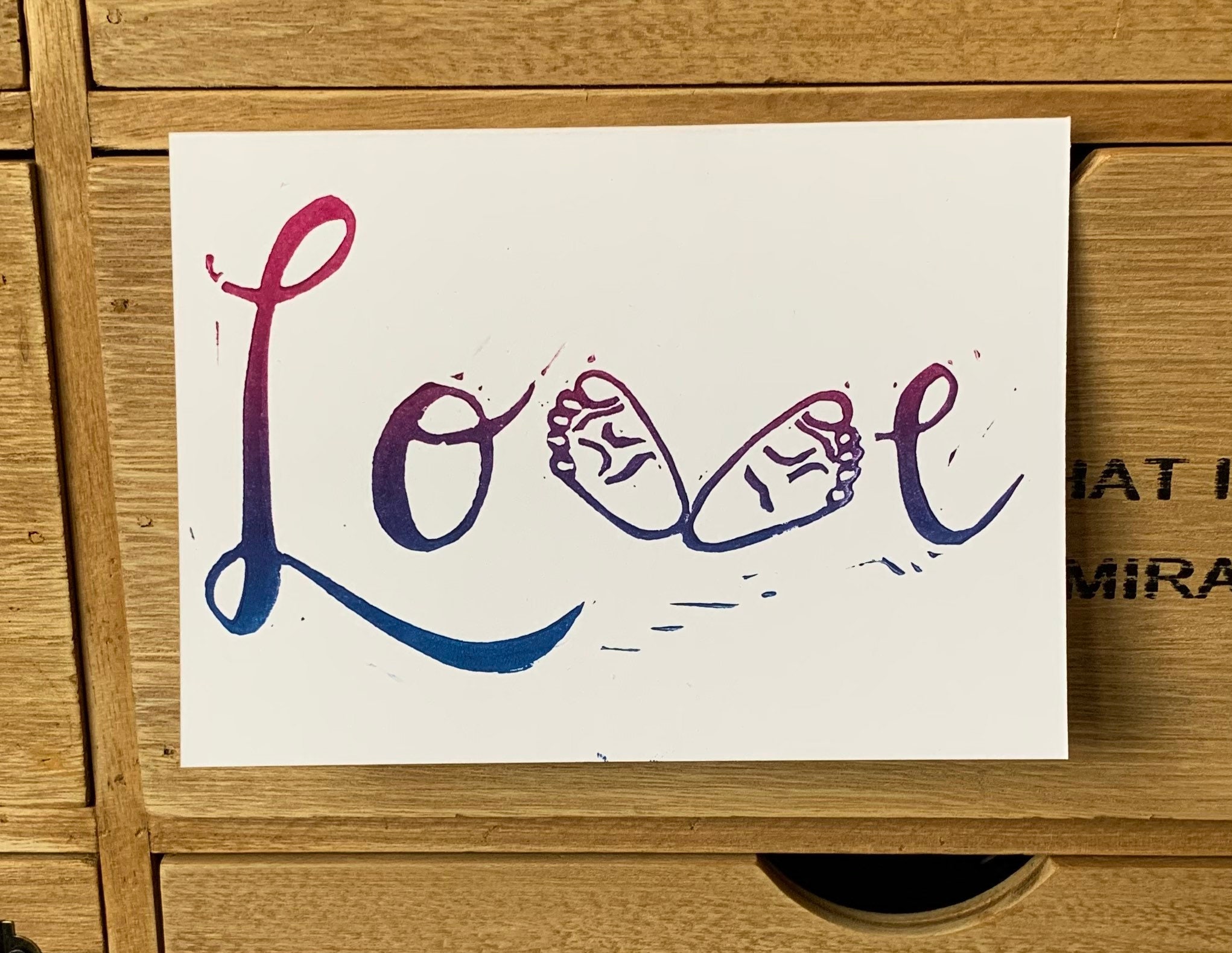 Love greetings card Etsy