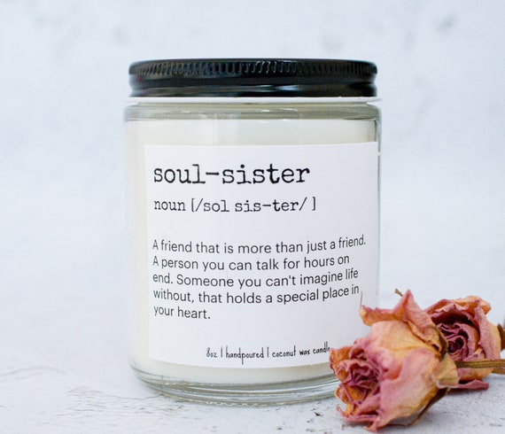 Soul Sister Gift Candle Soul Sister Definition Candle - Etsy Canada Soul Sister Gift Candle Soul Sister Definition Candle - Etsy Canada