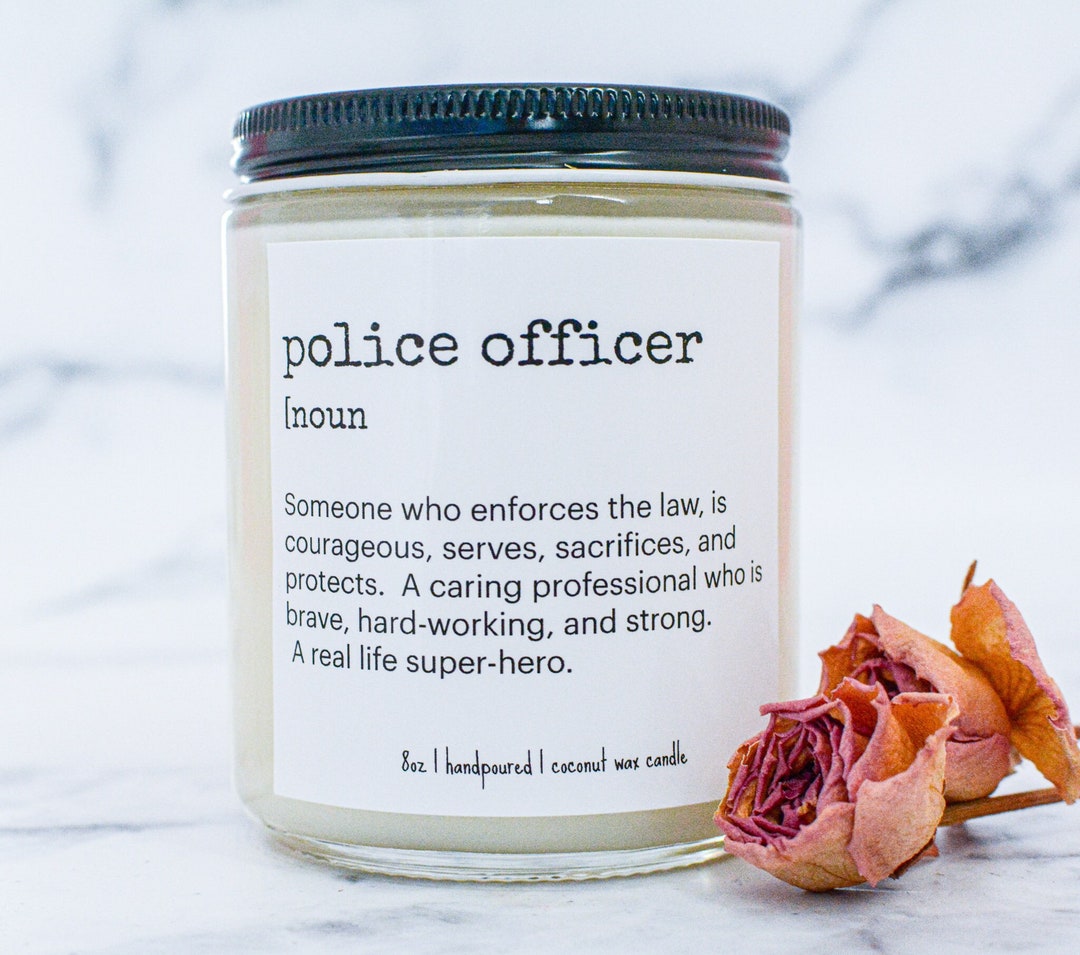 Police Officer Gift Candles Police Officer Definition Candle Etsy