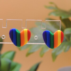 Rainbow Heart Earrings