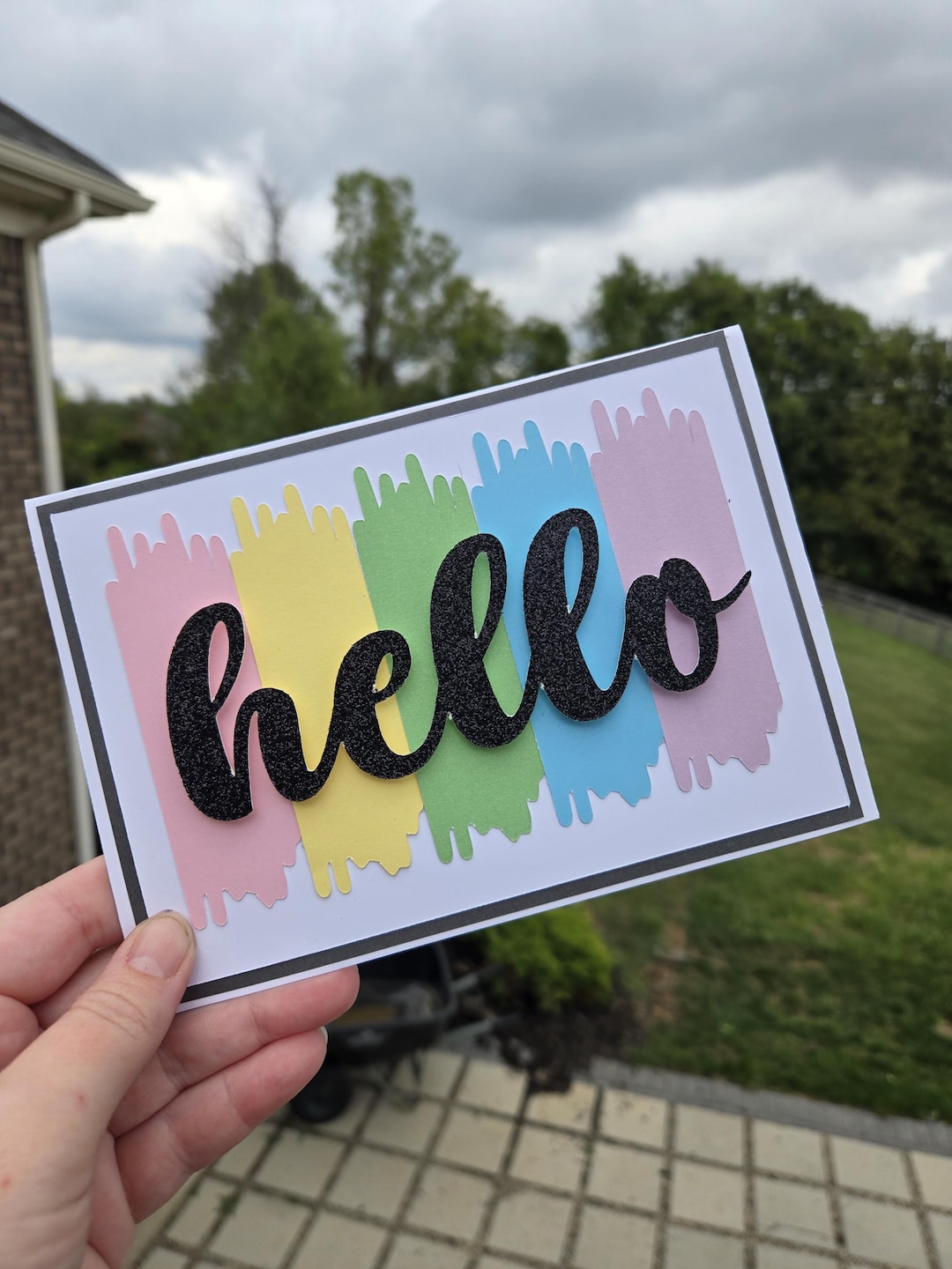 Greeting Card 'hello' (blank Inside) - Etsy