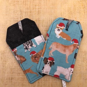 Porte-cartes cadeau chien de Noël
