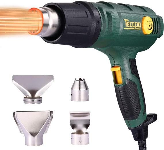 Heat Gun 1500W Professional Electric Hot Air Gun Variable Temperature  Control 3-temp Settings 4 Nozzles Perfect for Crafts Stripping Paint 