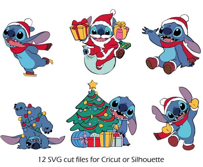 Stitch svg Disney christmas svg Stitch svg cricut Disney | Etsy France