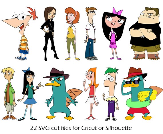 dxf Instant Download Silhouette Cut File Cricut Phineas And Ferb Svg Phineas Svg 022 svg