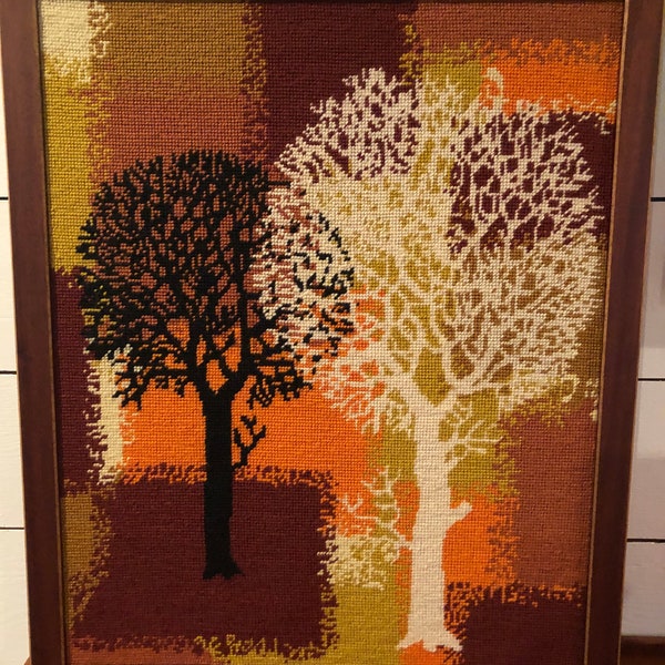 Spectacular Mid-Century Modern Needlepoint Wall Art From France!