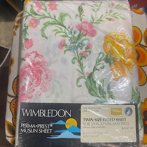 Lenzuolo con angoli gemelli in poliestere/cotone piuttosto vintage Wimbledon!