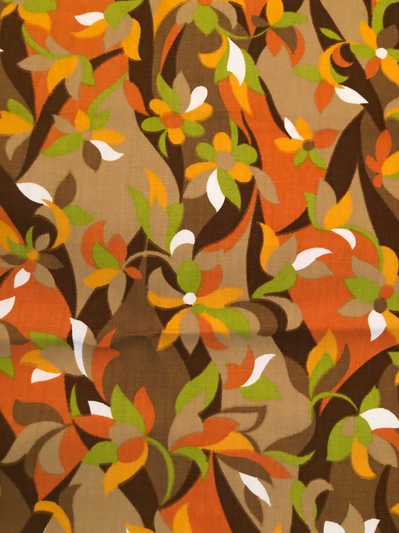 Gorgeous for Fall 1970s Vintage Fabric!