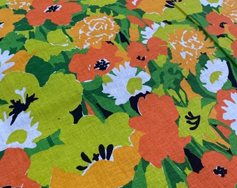 Lebhafter 1970er Jahre Spring Mills Inc Flower Power Baumwollstoff!