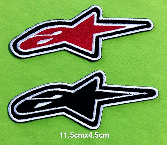 decorate on Fabrics Black alpinestars Logo iron on,sewing,Patch decorate on Fabrics Black alpinestars Logo iron on,sewing,Patch