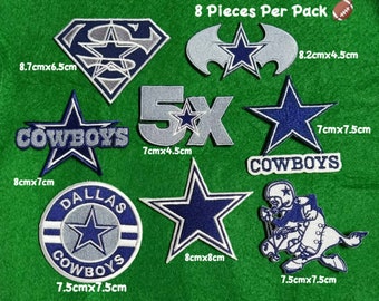 Dallas Cowboys STAR taille 4 in brodé Iron On Patch. environ 10.16 cm Dallas Cowboys STAR taille 4 in brodé Iron On Patch. environ 10.16 cm