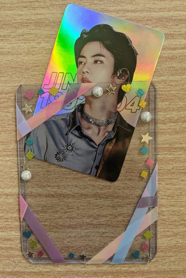 Simple deco kpop photocard toploader Etsy