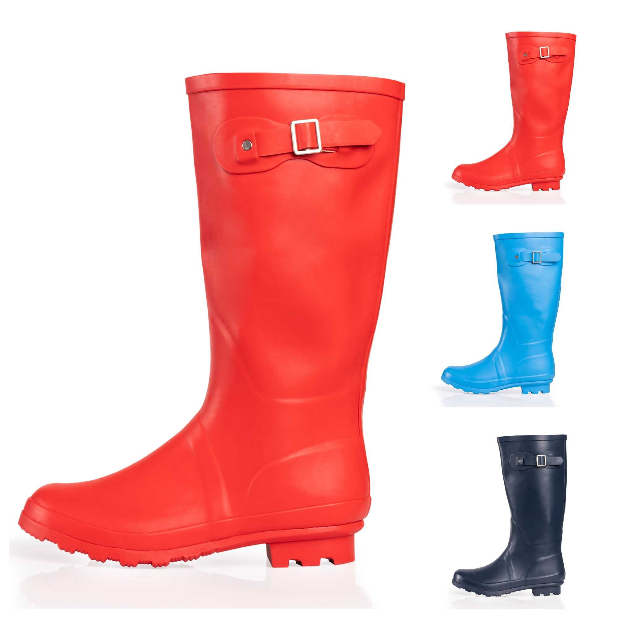 Rain Boots for Women, Extra Wide Calf Garden Boots, Width Mid Calf