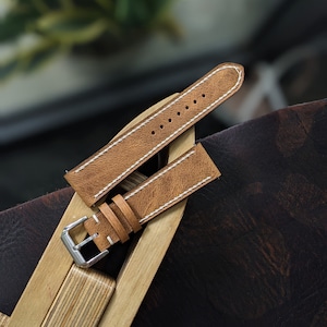 Crazy Horse Cowhide Leather Watch Strap I Quick release I Watch band size 18mm,20mm,22mm,24mm I personalized gifts