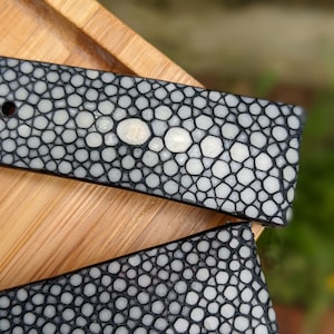 Black Stingray Watch Strap Handmade Leather I Watch band size 18mm,20mm,22mm,24mm I personalized gifts I gifts for him