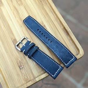 Correa de reloj de cuero hecha a mano - Accesorio clásico y elegante para su reloj, hecho a mano con cuidado