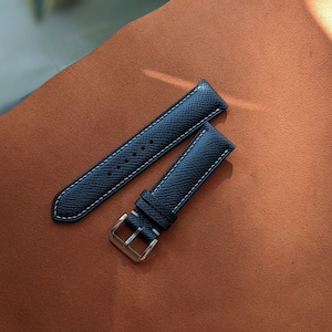 Handmade Epsom Leather Watch Strap: Custom Size Band