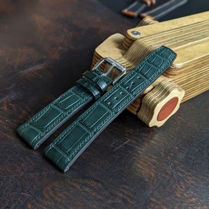 Genuine Alligator Leather Watch Strap | Handmade Quick Release Band – Sizes 18mm 20mm 22mm 24mm