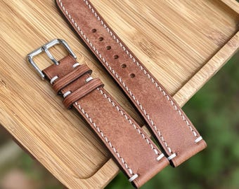 Whisky Brown Leather Watch Strap Watch Band size 18mm-24mm