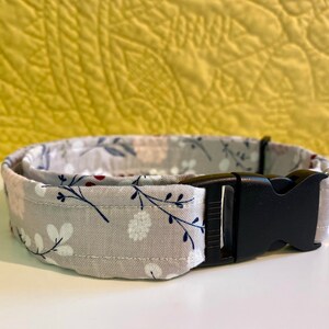 Junge Hundehalsband, Mädchen Hundehalsband, Geschlecht Neutral Hundehalsband, Girly Hundehalsband, handgemachte Hundehalsband, junge Kragen, grau Hundehalsband, handgefertigt
