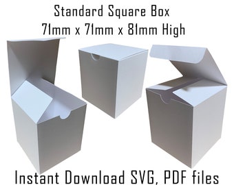 Square Box Template, DIY Gift Packaging (SVG, PDF)