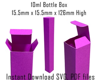 10ml Bottle Box Template, Perfume Packaging (SVG, PDF)